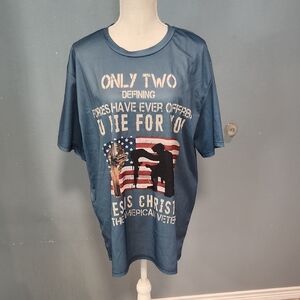 Amazon American Military Veterans Religous ShortSleeve T-shirt Patriotic USA